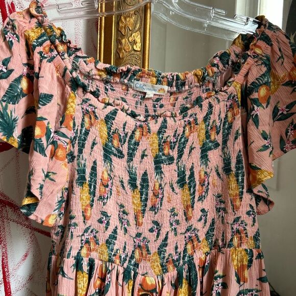 C&C California Pink Pineapple Print Midi Dress - Picture 13 of 16